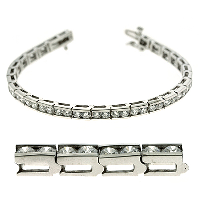 Channel Set Tennis Bracelet