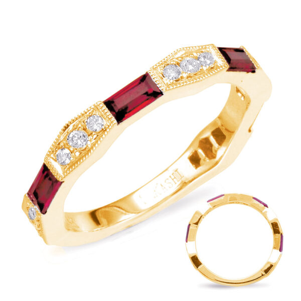 Yellow Gold Ruby & Diamond Ring