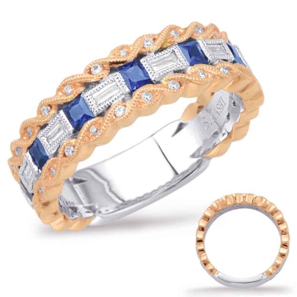 Rose & White Gold Sapphire & Diamond Rin