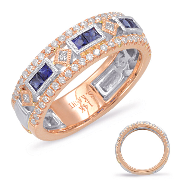 Rose & White Gold Sapphire & Diamond Rin