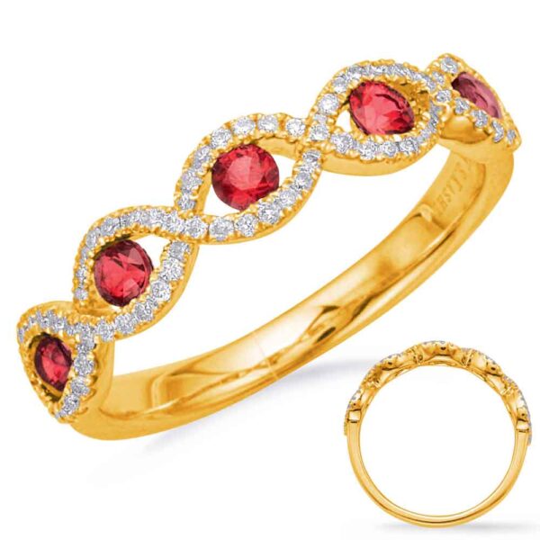 Yellow Gold Ruby & Diamond Ring