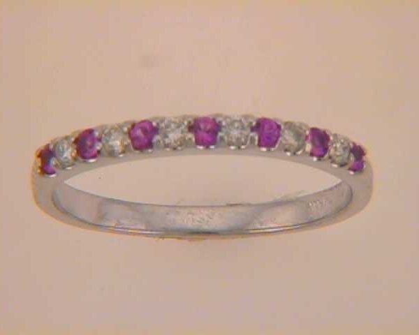 Pink Sapphire & Diamond Ring