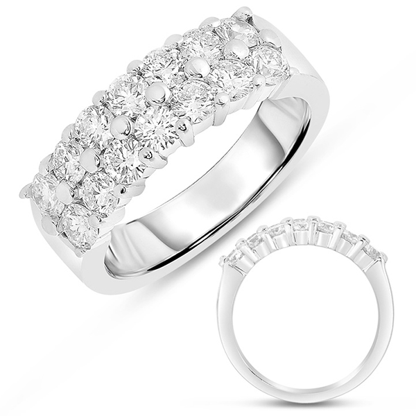 White Gold Diamond Band Double Row