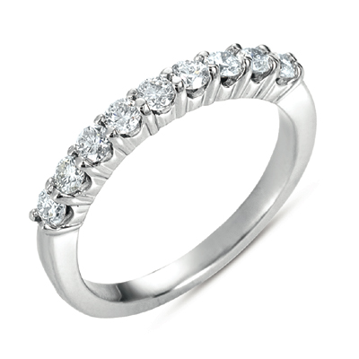 White Gold  Wedding Band