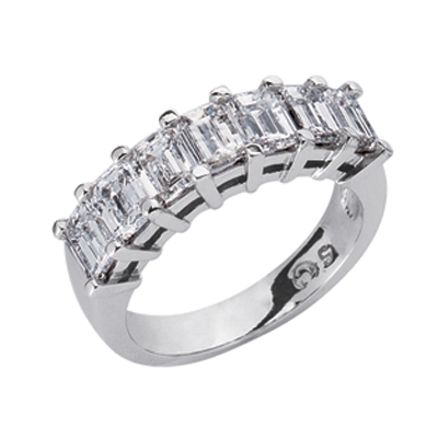 Emerald Cut Diamond Band