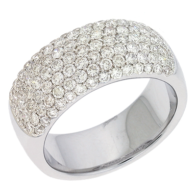 White Gold Diamond Pave Band