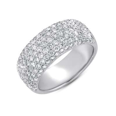 White Gold Diamond Pave Band