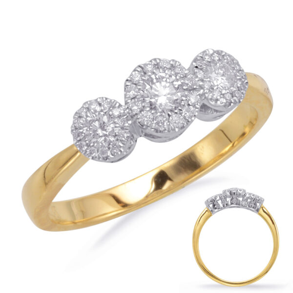 Yellow & White Gold Diamond Fashion Ring