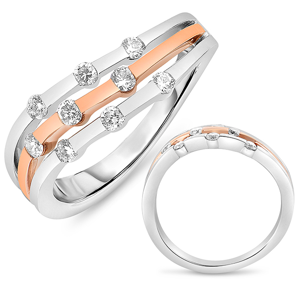 White & Rose Gold Ring