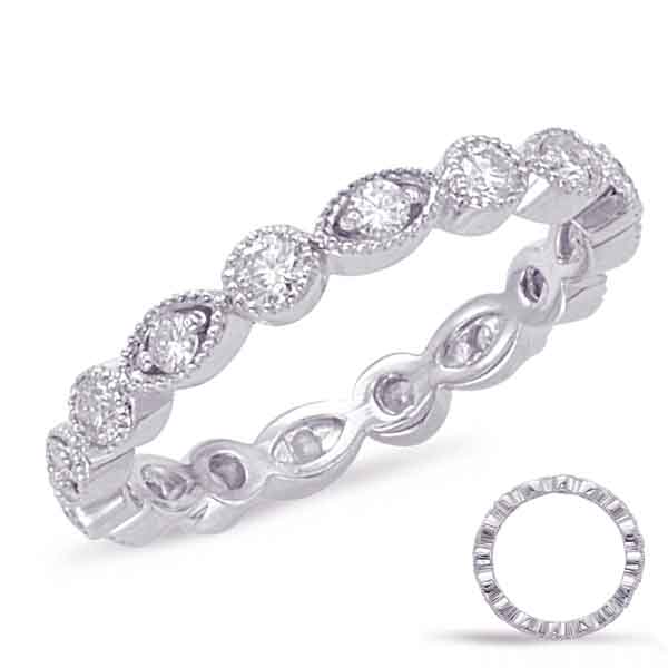 White Gold Stackable Eternity Band