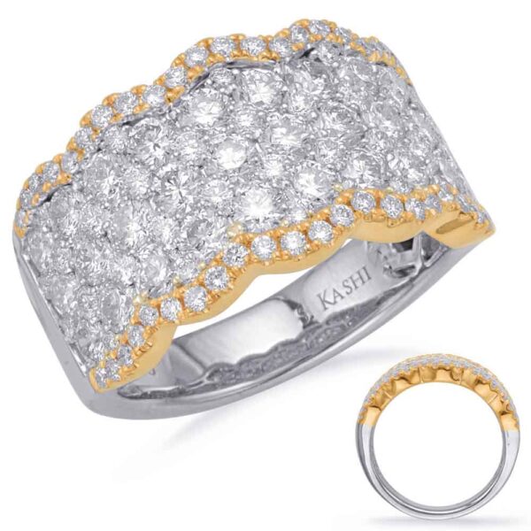 Yellow & White Gold Diamond Fashion Ring