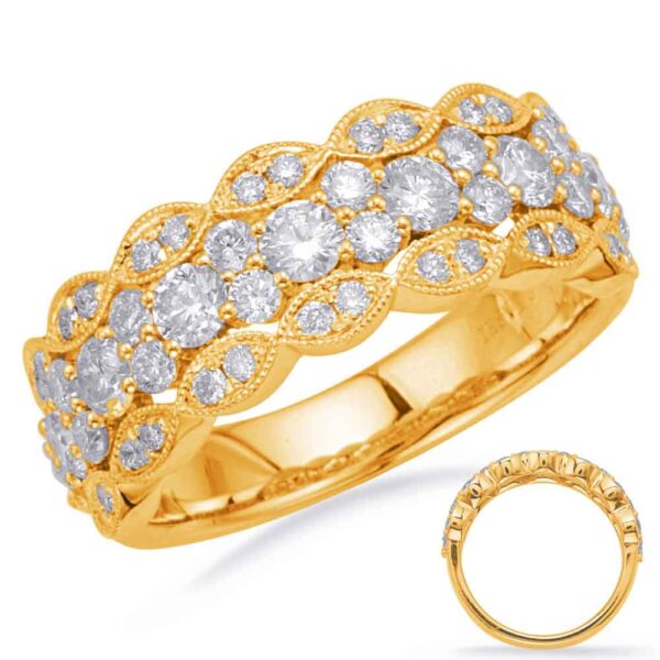 Yellow Gold Diamond Fashion Ring