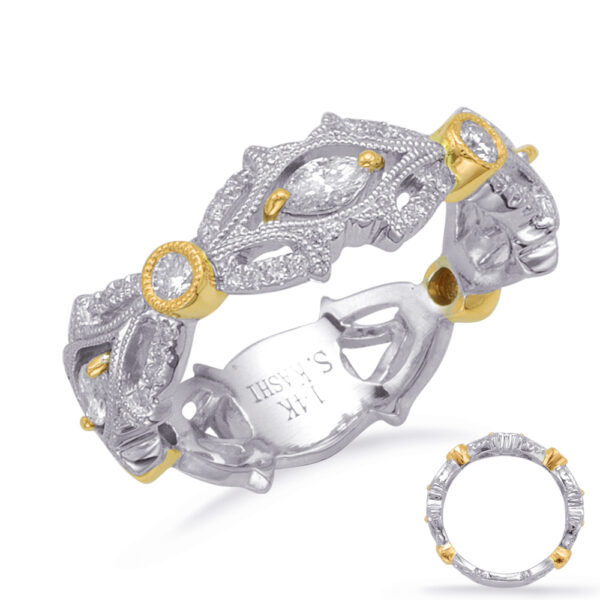Yellow & White Gold Diamond Fashion Ring