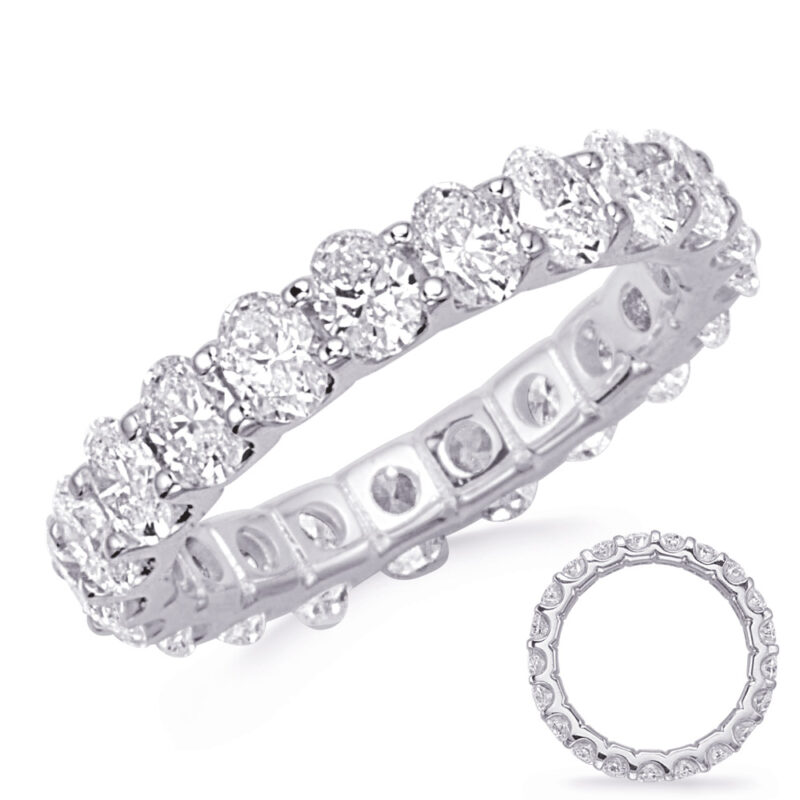 White Gold Oval Diamond Eternity Band