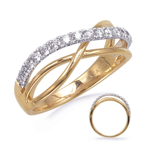 Yellow & White Gold Diamond Fashion Ring