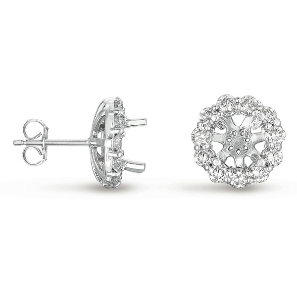 Halo Diamond Earring For 2ct  Total