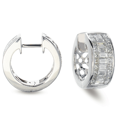 White Gold Diamond Earring