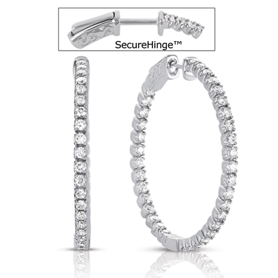 1.5 Inch  Securehinge Hoop Earring