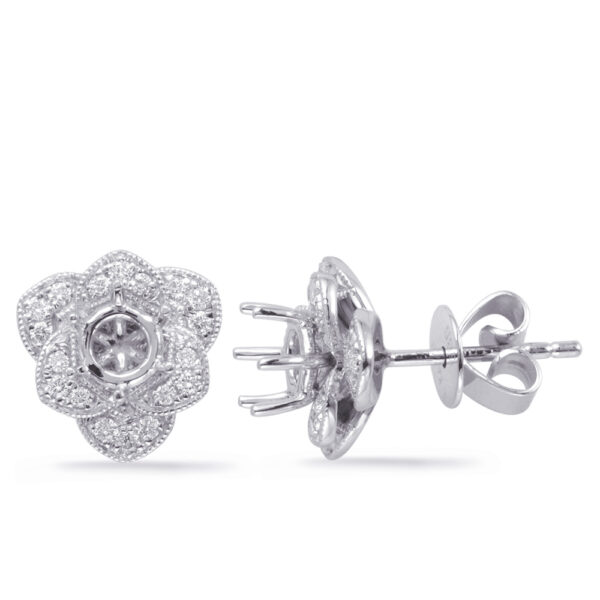 White Gold Diamond Earring For 1cttw