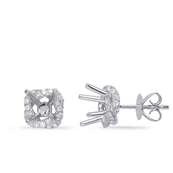 White Gold Diamond Earring For 1.50cttw