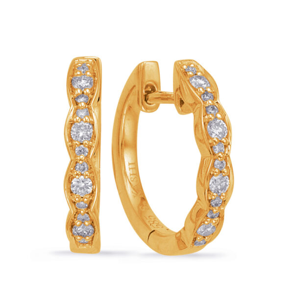 Yellow Gold Huggie Earring