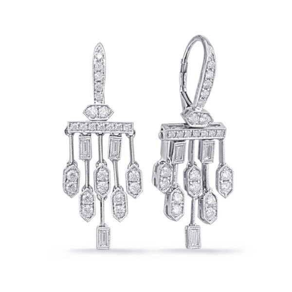 White Gold Diamond Earring