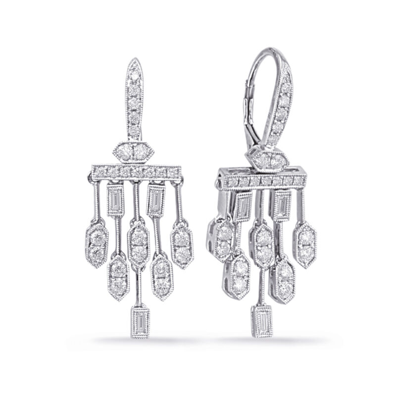 White Gold Diamond Earring