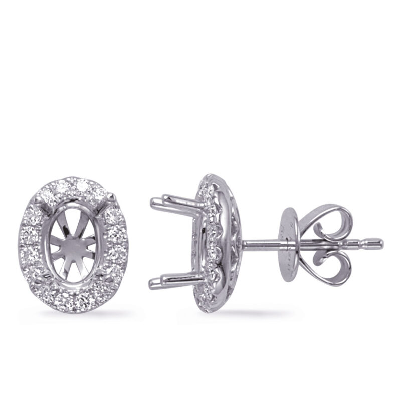 White Gold Diamond Earring