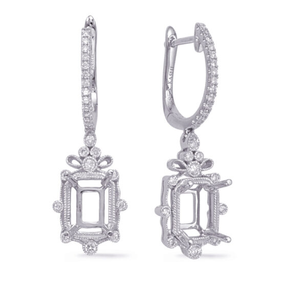 White Gold Diamond Earring