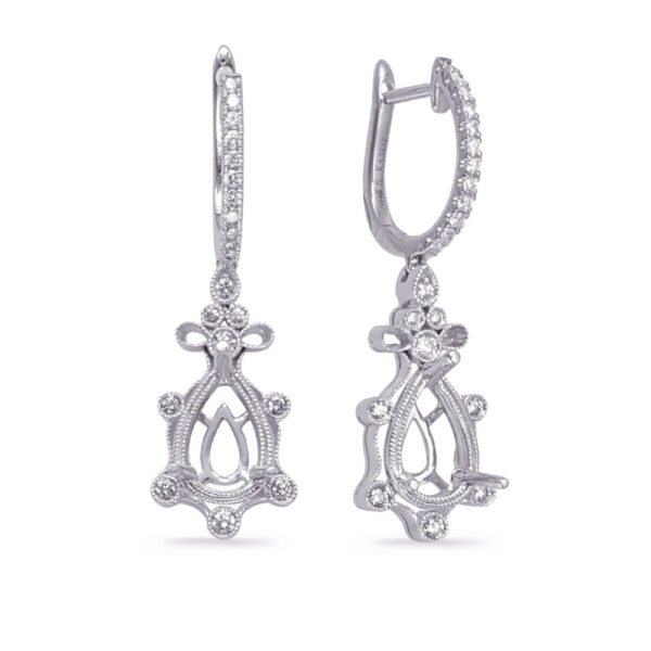 White Gold Diamond Earring