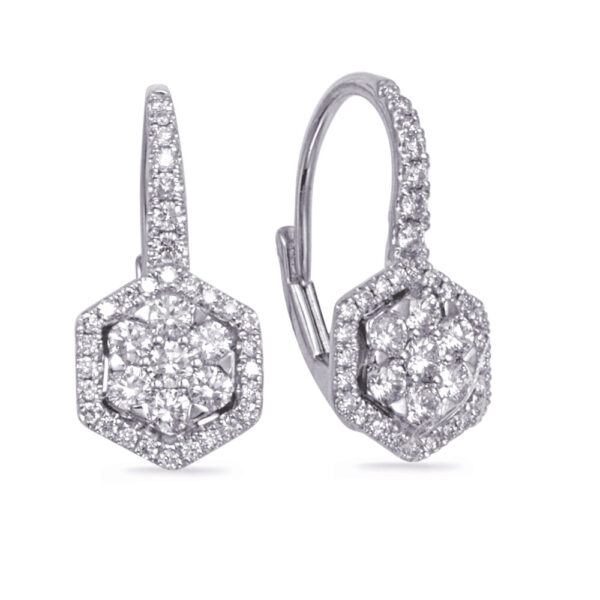 White Gold Diamond Earring