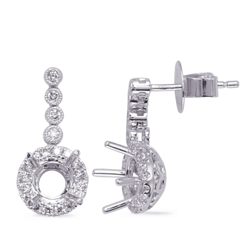 White Gold Diamond Earring