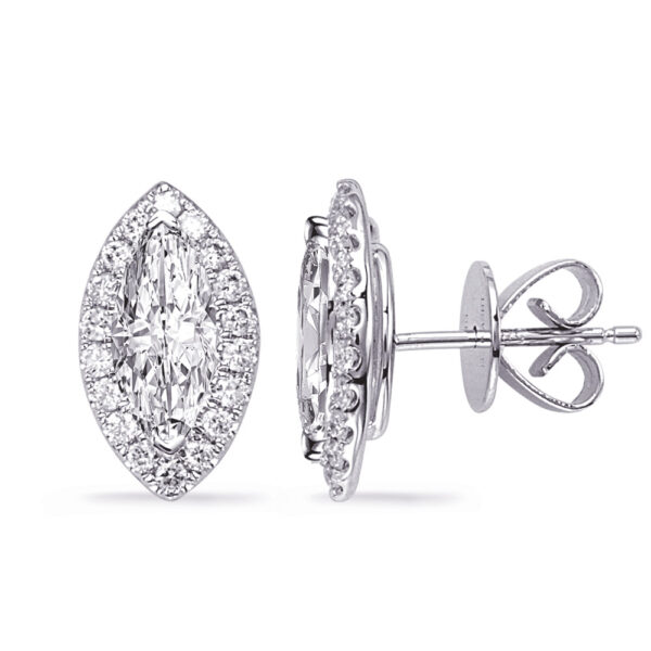 White Gold Earring Setting
