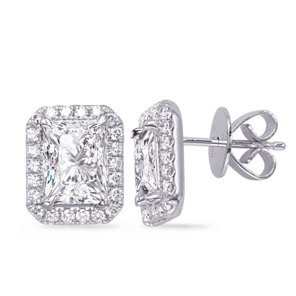 White Gold Diamond Earring