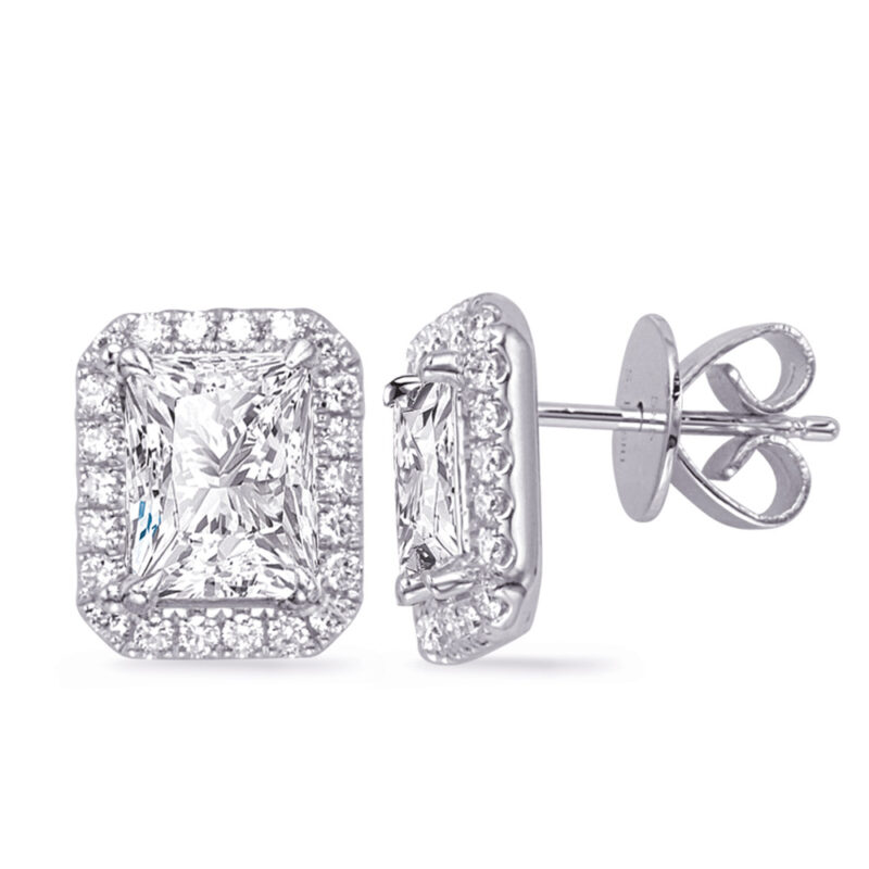 White Gold Diamond Earring