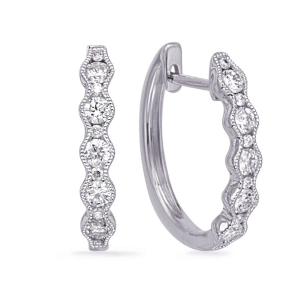 White Gold Diamond Earring