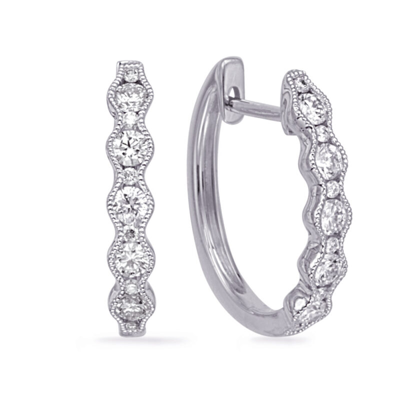 White Gold Diamond Earring