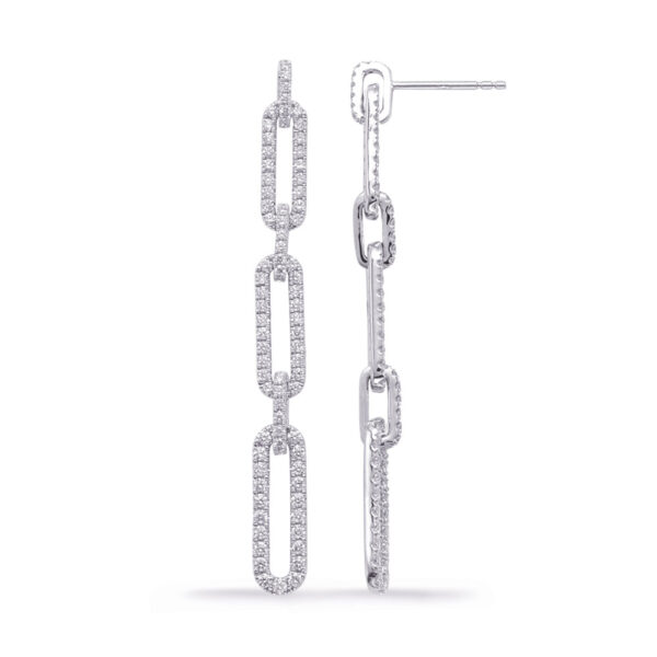 White Gold Diamond Earring
