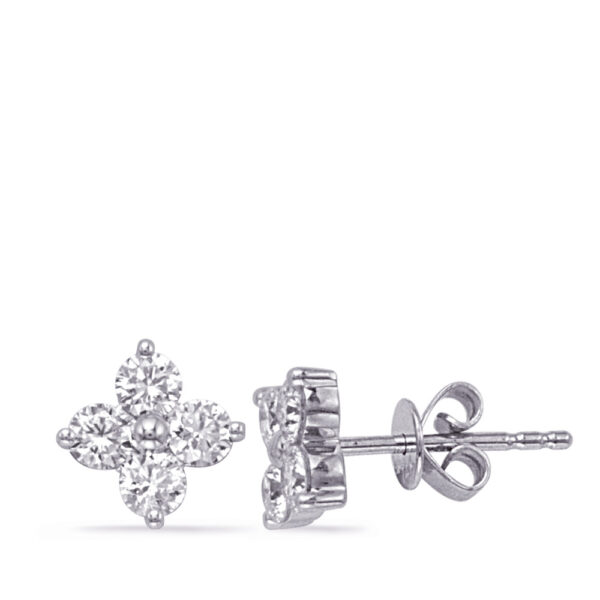 White Gold Diamond Earring