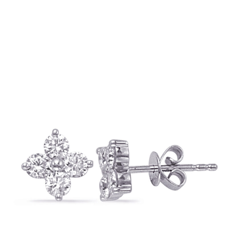 White Gold Diamond Earring