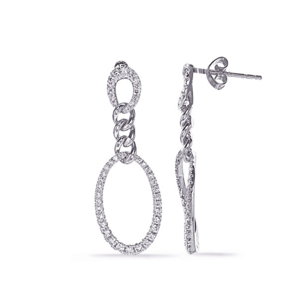 White Gold Diamond Earring