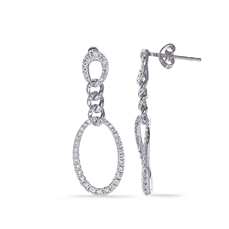 White Gold Diamond Earring