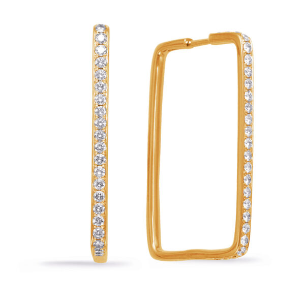 Yellow Gold  Diamond Earring
