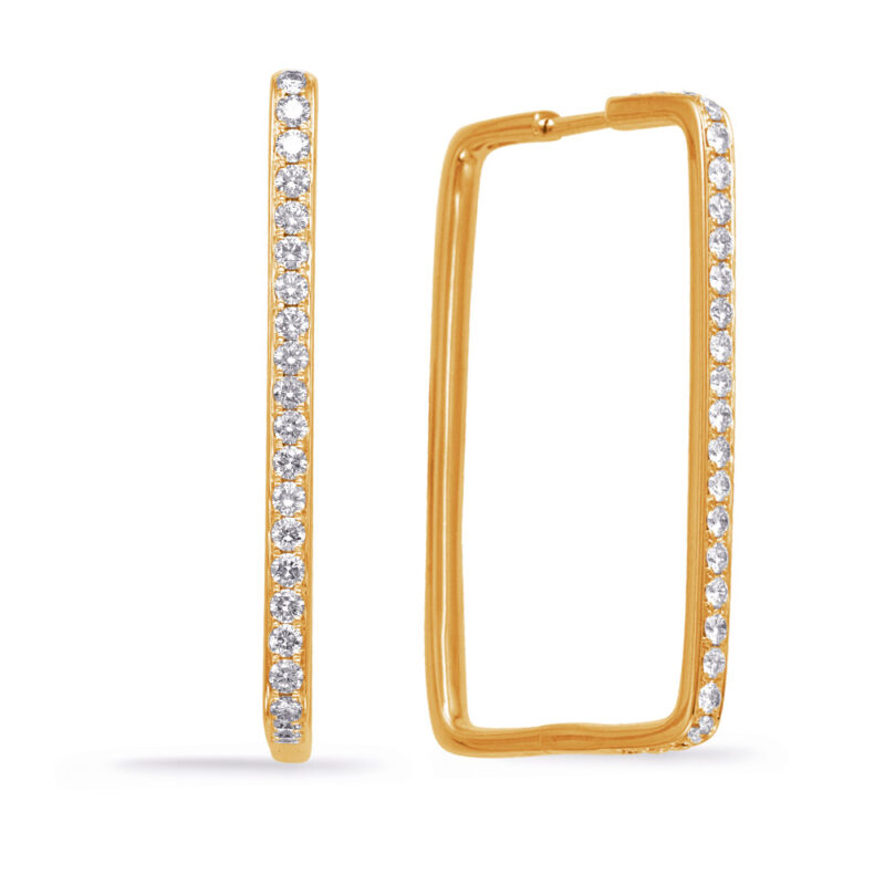 Yellow Gold  Diamond Earring