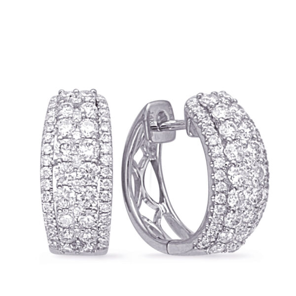 White Gold Diamond Earring