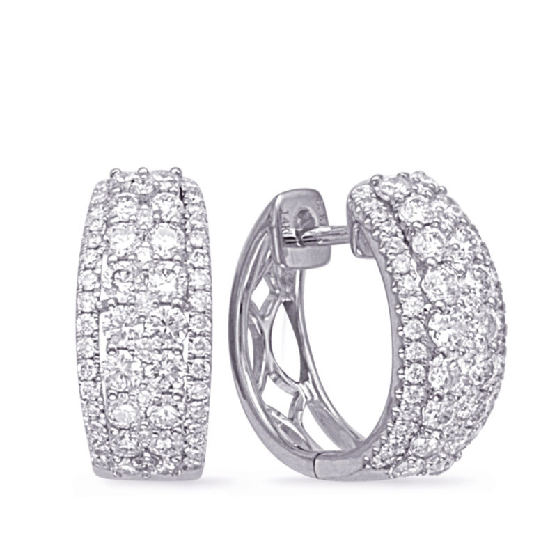 White Gold Diamond Earring