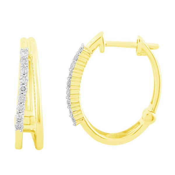 Yellow Gold Diamond Earring