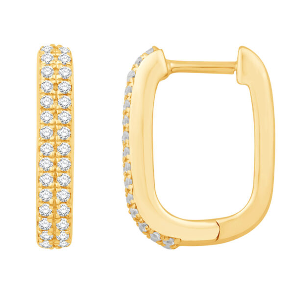 Yellow Gold Diamond Earring