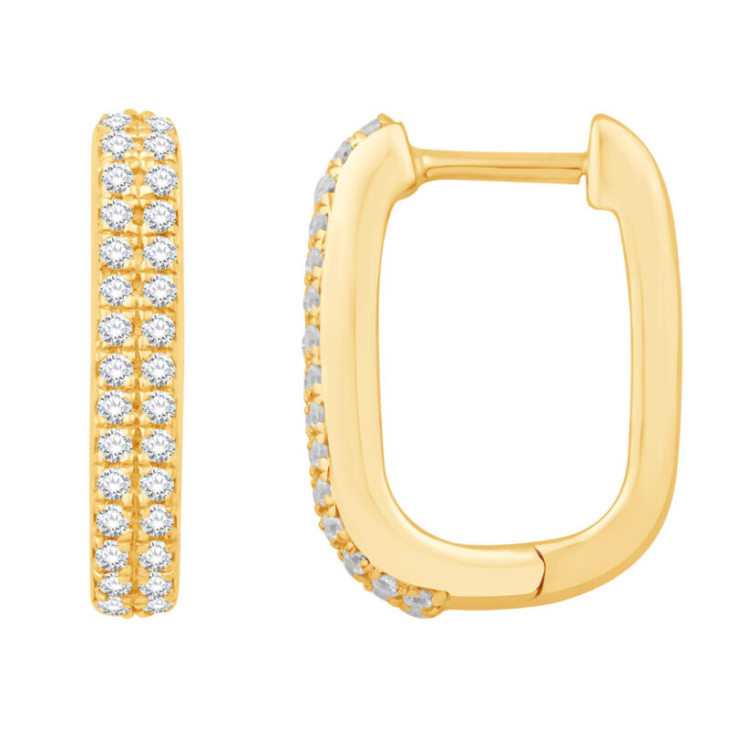 Yellow Gold Diamond Earring