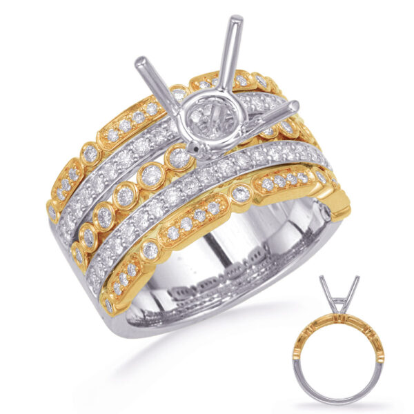 Yellow & White Gold Engagement Ring